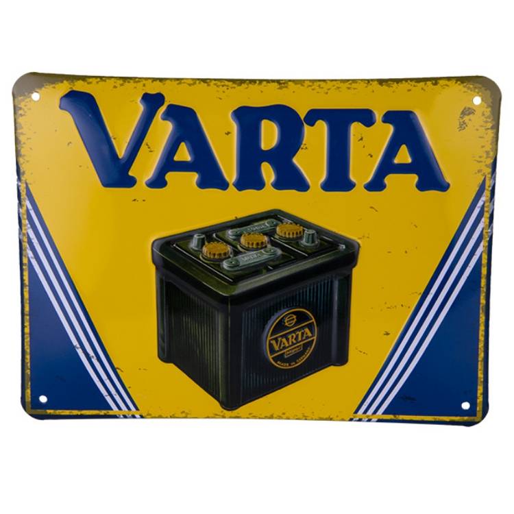 Bild von VARTA geprägtes Blechschild kl. 